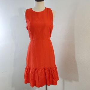 J. Crew Sleeveless Orange Dress Sz.8